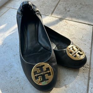 Tory Burch Reva Black Flats